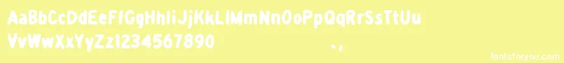 Ddorktrial Font – White Fonts on Yellow Background