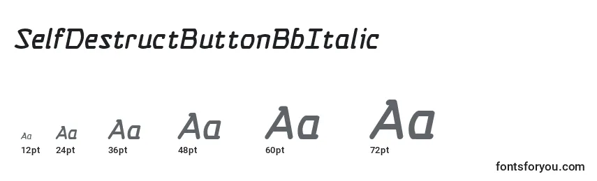 Размеры шрифта SelfDestructButtonBbItalic