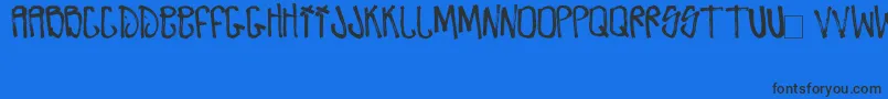Шрифт ZdarxHardcoreIi – чёрные шрифты на синем фоне