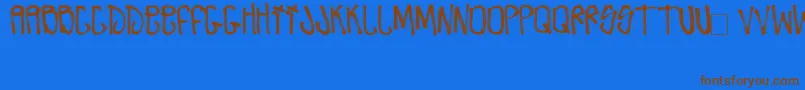 ZdarxHardcoreIi Font – Brown Fonts on Blue Background