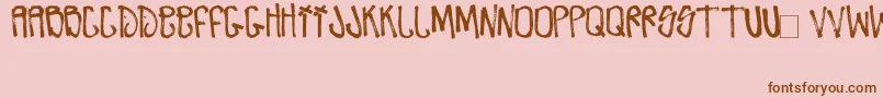 More about ZdarxHardcoreIi Font ZdarxHardcoreIi Font – Brown Fonts on Pink Background