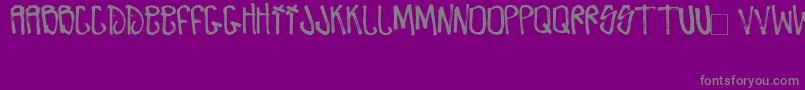 ZdarxHardcoreIi-Schriftart – Graue Schriften auf violettem Hintergrund
