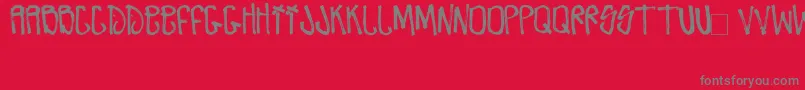 ZdarxHardcoreIi Font – Gray Fonts on Red Background