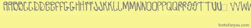 ZdarxHardcoreIi Font – Gray Fonts on Yellow Background