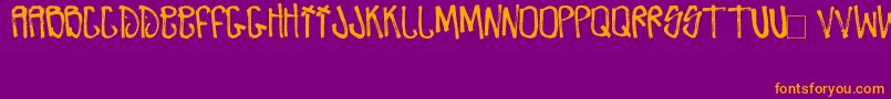 Więcej informacji o czcionce ZdarxHardcoreIi Czcionka ZdarxHardcoreIi – pomarańczowe czcionki na fioletowym tle