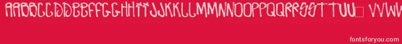 ZdarxHardcoreIi Font – Pink Fonts on Red Background