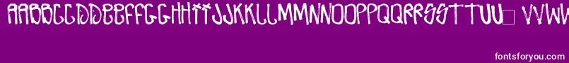Шрифт ZdarxHardcoreIi – белые шрифты на фиолетовом фоне