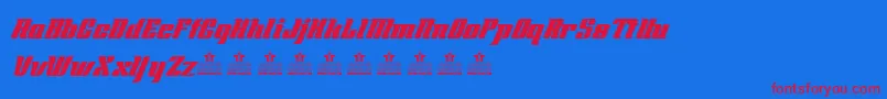 fuente SecretAgentPersonalUse – Fuentes Rojas Sobre Fondo Azul