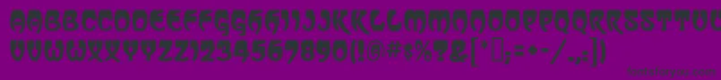 フォントVassarMf – 紫の背景に黒い文字