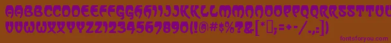 VassarMf Font – Purple Fonts on Brown Background