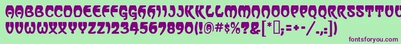 VassarMf Font – Purple Fonts on Green Background