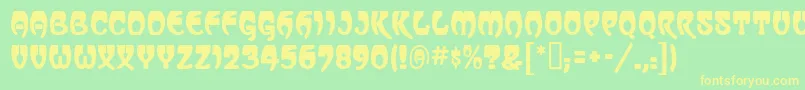 VassarMf Font – Yellow Fonts on Green Background