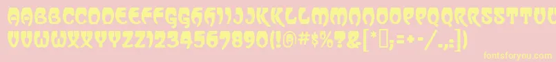 VassarMf Font – Yellow Fonts on Pink Background