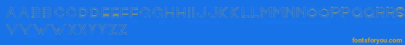 Rollandinemilie Font – Orange Fonts on Blue Background