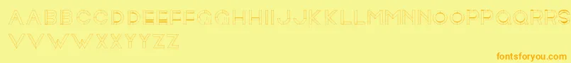 Rollandinemilie Font – Orange Fonts on Yellow Background