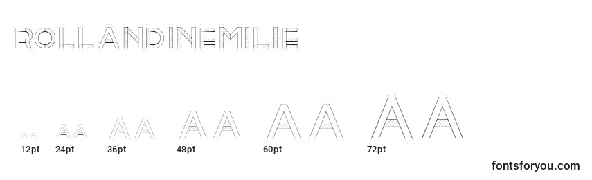 Размеры шрифта Rollandinemilie