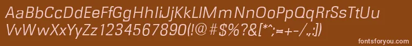 フォントRochesterserialLightItalic – 茶色の背景にピンクのフォント