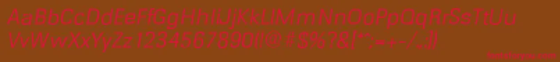 RochesterserialLightItalic Font – Red Fonts on Brown Background