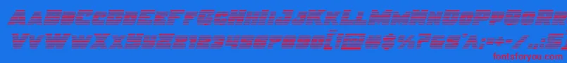 Justicegrad Font – Red Fonts on Blue Background