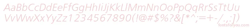 FreesetlightcItalic Font – Pink Fonts on White Background