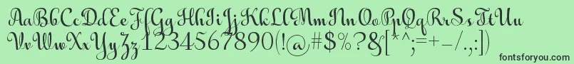 AulyarsRegular Font – Black Fonts on Green Background