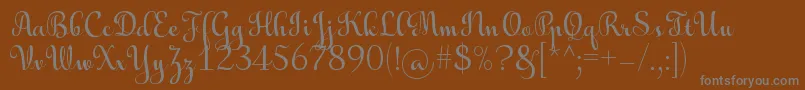 AulyarsRegular Font – Gray Fonts on Brown Background