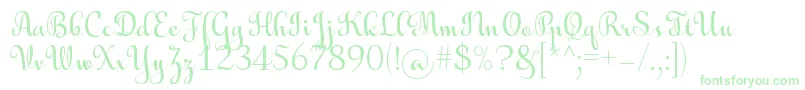 AulyarsRegular Font – Green Fonts on White Background