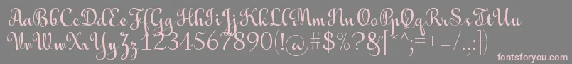 AulyarsRegular Font – Pink Fonts on Gray Background