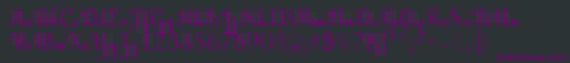 AulyarsRegular-Schriftart – Violette Schriften auf schwarzem Hintergrund