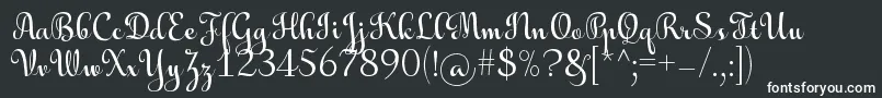 AulyarsRegular Font – White Fonts on Black Background