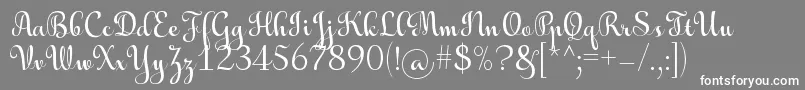 AulyarsRegular Font – White Fonts on Gray Background