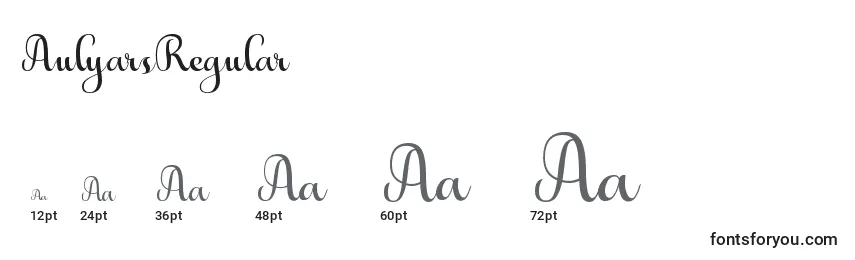 AulyarsRegular Font Sizes