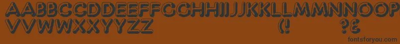 Capt Font – Black Fonts on Brown Background