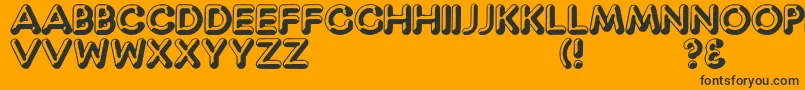 Capt Font – Black Fonts on Orange Background