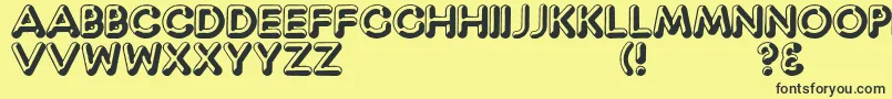 Capt Font – Black Fonts on Yellow Background