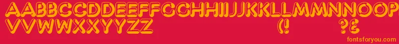Capt Font – Orange Fonts on Red Background