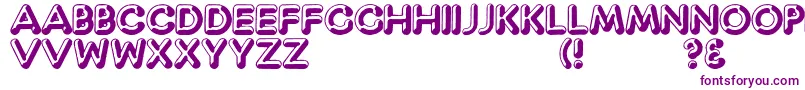 Capt-Schriftart – Violette Schriften auf weißem Hintergrund