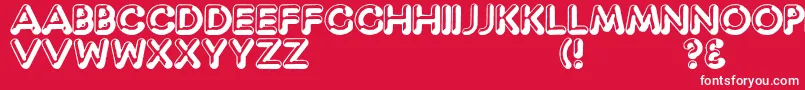 Capt Font – White Fonts on Red Background