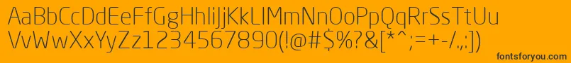 NeoSansProLight Font – Black Fonts on Orange Background