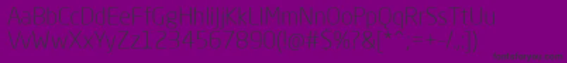 NeoSansProLight Font – Black Fonts on Purple Background