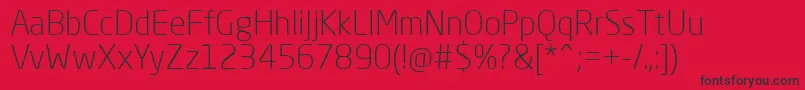 NeoSansProLight Font – Black Fonts on Red Background