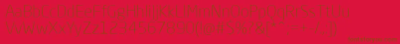 NeoSansProLight Font – Brown Fonts on Red Background
