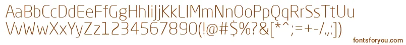 NeoSansProLight Font – Brown Fonts on White Background