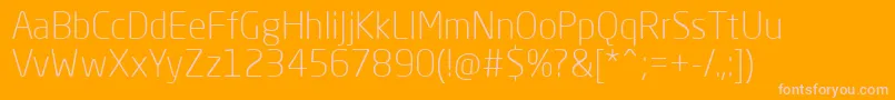 NeoSansProLight Font – Pink Fonts on Orange Background