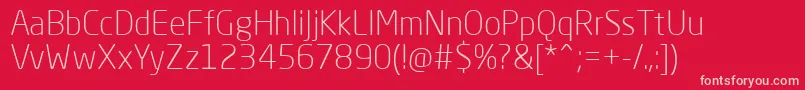 NeoSansProLight Font – Pink Fonts on Red Background