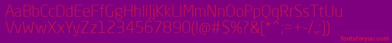 フォントNeoSansProLight – 紫の背景に赤い文字