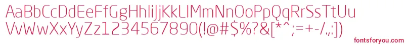 NeoSansProLight-fontti – punaiset fontit valkoisella taustalla