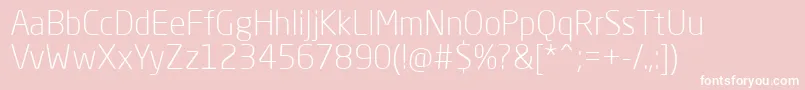 フォントNeoSansProLight – ピンクの背景に白い文字