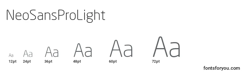 NeoSansProLight Font Sizes