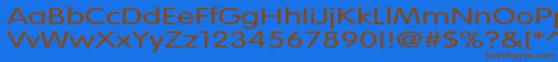 Weitere Informationen zur VagroundedLightEx-Schriftart VagroundedLightEx-Schriftart – Braune Schriften auf blauem Hintergrund